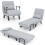 Costway Convertible Single Folding Sofa Bed Sleep Chair 6 Positions Adjustable Backrest 3