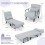 Costway Convertible Single Folding Sofa Bed Sleep Chair 6 Positions Adjustable Backrest 2