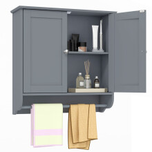 Wall Mounted Bathroom Cabinet Hanging Medicine Cabinet-Grey