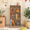 Costway 5-Cube Bookshelf Office Bookcase w/Open Storage Compartments-Natural 4