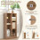 Costway 5-Cube Bookshelf Office Bookcase w/Open Storage Compartments-Natural 5