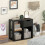 Costway 3-Cube Bookcase 2-tier Wooden Storage Shelf w/ Drawer 4