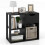 Costway 3-Cube Bookcase 2-tier Wooden Storage Shelf w/ Drawer 1