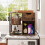 Costway 3-Cube Bookcase 2-tier Wooden Storage Shelf w/ Drawer-Coffee 7