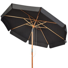 3m Garden Parasol Tilt Bar Market Table Umbrella w/Valance and 8 Solid Ribs