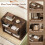 Costway 3-Cube Bookcase 2-tier Wooden Storage Shelf w/ Drawer-Coffee 2