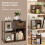 Costway 3-Cube Bookcase 2-tier Wooden Storage Shelf w/ Drawer-Coffee 4