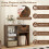 Costway 3-Cube Bookcase 2-tier Wooden Storage Shelf w/ Drawer-Coffee 5