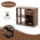 Costway 3-Cube Bookcase 2-tier Wooden Storage Shelf w/ Drawer-Coffee 9