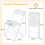 Costway 4Pack Metal Folding Chairs Portable Patio Chairs w/ Plastic Seat & Back 2