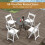 Costway 4 Pack Folding Chairs Dining Chair Set w/ Padded Seat & Back 7