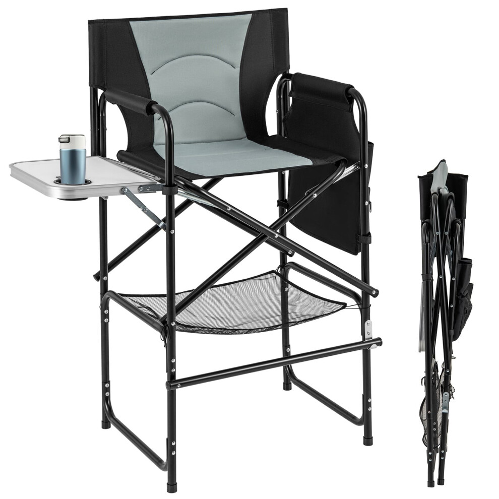 Costway 116 Cm Tall Directors Chair Folding Makeup Artist Chair W/Footrest