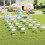 Costway 4Pack Metal Folding Chairs Portable Patio Chairs w/ Plastic Seat & Back 8