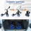 Costway Golf Push Pull Cart Lightweight Folding 4 Wheels Golf Push Cart-Blue 5