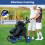 Costway Golf Push Pull Cart Lightweight Folding 4 Wheels Golf Push Cart-Blue 3