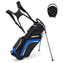 Golf Stand Bag Golf Club Bag Men & Women w/ 14 Way Top Dividers-Blue