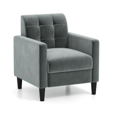 Mid Century Modern Velvet Accent Chair Upholstered Armchair