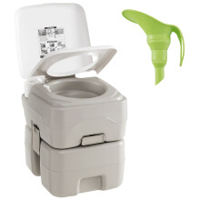 Portable Toilet 20 L Waste Tank Compact Travel RV Toilet w/ Flush Pump