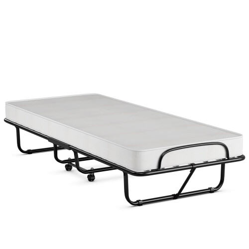 Costway Folding Bed Guest Bed with Memory Foam Mattress