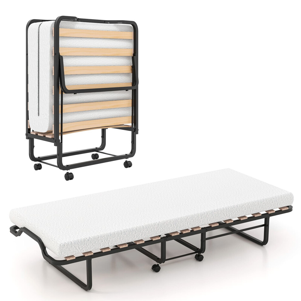 Folding Bed With Mattress Roll Away Guest Bed Adult