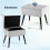 Casart Upholstered Storage Ottoman Rectangular Velvet Flip Top Stool-Grey 2