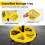 Casart Rolling Garage Stool 54-67cm Adjustable Rolling Mechanic Stool-Yellow 7