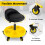 Casart Rolling Garage Stool 54-67cm Adjustable Rolling Mechanic Stool-Yellow 2