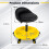 Casart Rolling Garage Stool 54-67cm Adjustable Rolling Mechanic Stool-Yellow 5