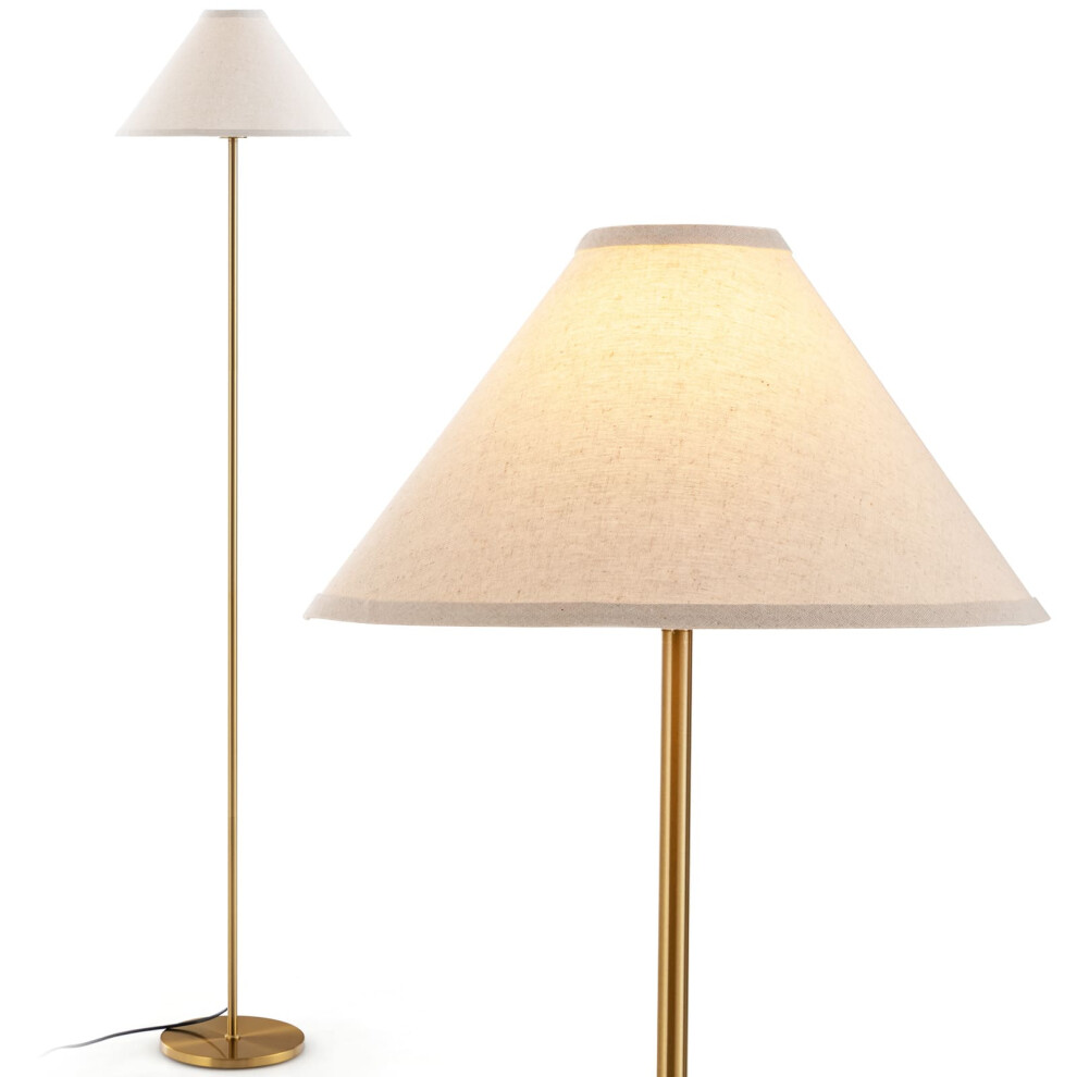 Elegant Floor Lamp 162 Cm Standing Lamp w/ Linen Shade