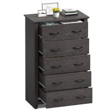 5 Drawer Dresser Vertical Chest of Drawers Wooden Storage Dresser Organizer