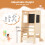 Casart Kids Kitchen Step Stool 2-In-1 Toddler Standing Tower-Natural 5