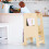Casart Kids Kitchen Step Stool 2-In-1 Toddler Standing Tower-Natural 2