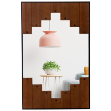 Piano Key-Shaped Framed Decoration Rectangle Wall Mirror Makeup Vanity Mirror