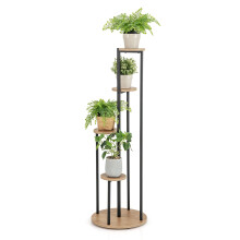 Indoor Metal Plant Stand Tall Corner Plant Shelf for Potted Plant-Natural
