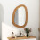 Casart Irregular PVC Rattan Wall Mirror Boho Style Decorative Mirror 6