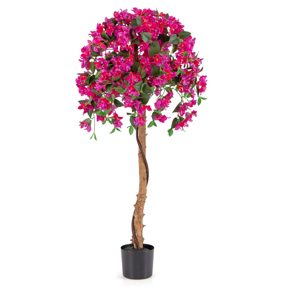 130cm Artificial Azalea Tree Faux Silk Floral Tree In Pot