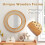Casart Rattan Round Wall Mirror 65 cm Wooden Framed Mirror 8
