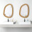 Casart Irregular PVC Rattan Wall Mirror Boho Style Decorative Mirror 9