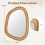 Casart Irregular PVC Rattan Wall Mirror Boho Style Decorative Mirror 2