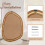 Casart Irregular PVC Rattan Wall Mirror Boho Style Decorative Mirror 4