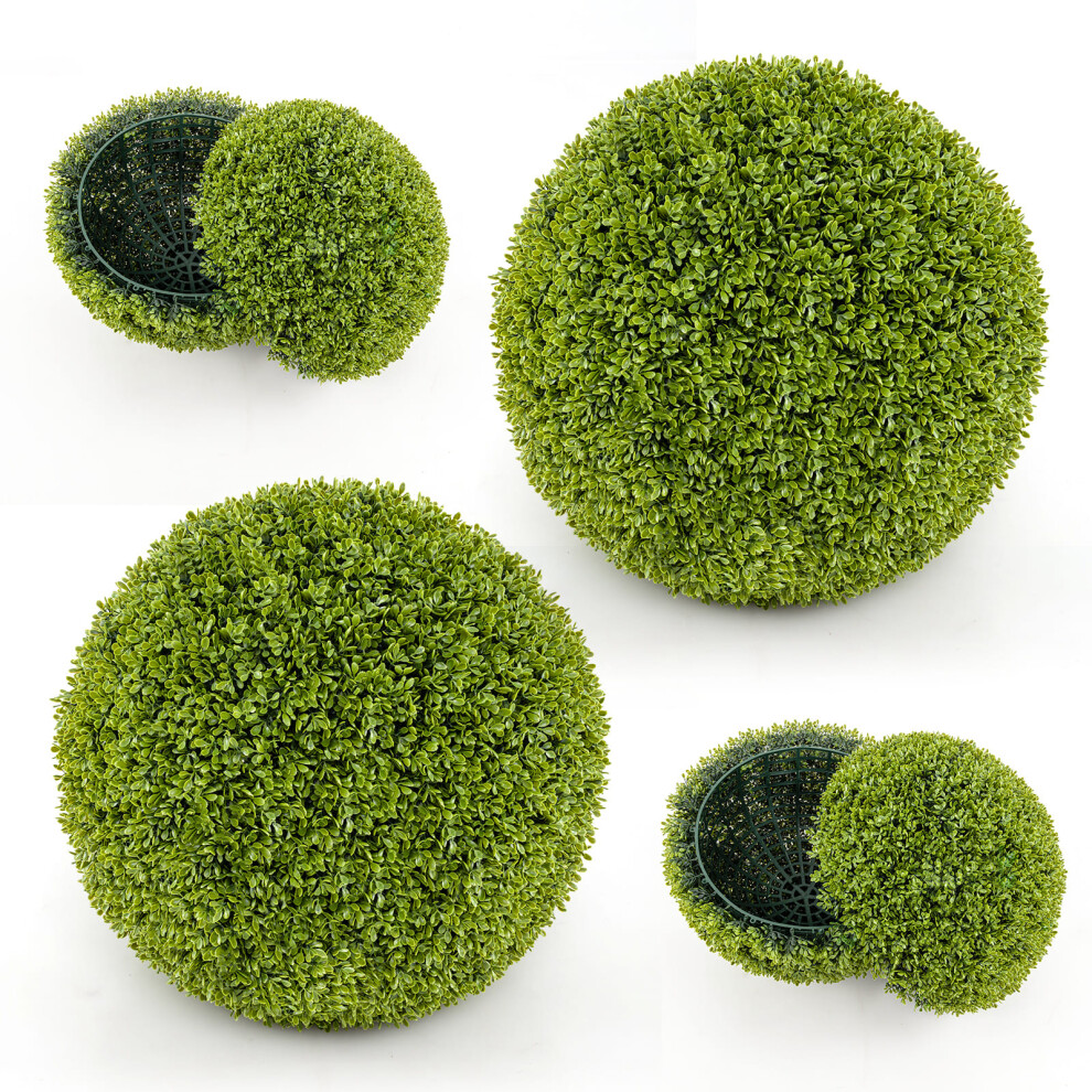 2 PCS 50cm Artificial Plant Boxwood Topiary Ball Indoor Outdoor