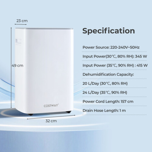 Casart 30?Dehumidifier for Home Basement 24 L Energy Efficient Dehumidifier 1