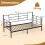 Casart Single Size Daybed 2-in-1 Sofa Bed Single Platform Bed w/ Arms & Back 2