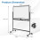 Casart Double-Sided Magnetic Mobile Whiteboard Adjustable Rolling Erase Board-Black 2
