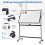 Casart Double-Sided Magnetic Mobile Whiteboard Adjustable Rolling Erase Board-Black 5