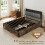 Casart Double Bed Platform Bed with LED Lights & USB Power Outlets 8