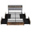 Casart King Bed Platform Bed with LED Lights & USB Power Outlets 1