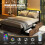 Casart King Bed Platform Bed with LED Lights & USB Power Outlets 4