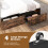 Casart Double Bed Platform Bed with LED Lights & USB Power Outlets 6