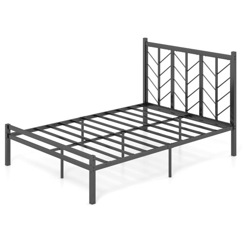 Casart Double Size Platform Bed Bed Frame Frame w/ Branch-shaped Headboard